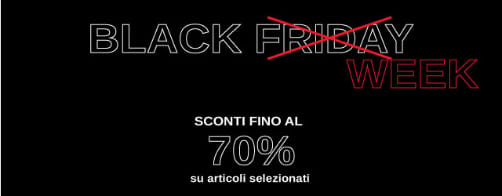 Black Friday diventa Black Week: scontissimi fino al 28/11